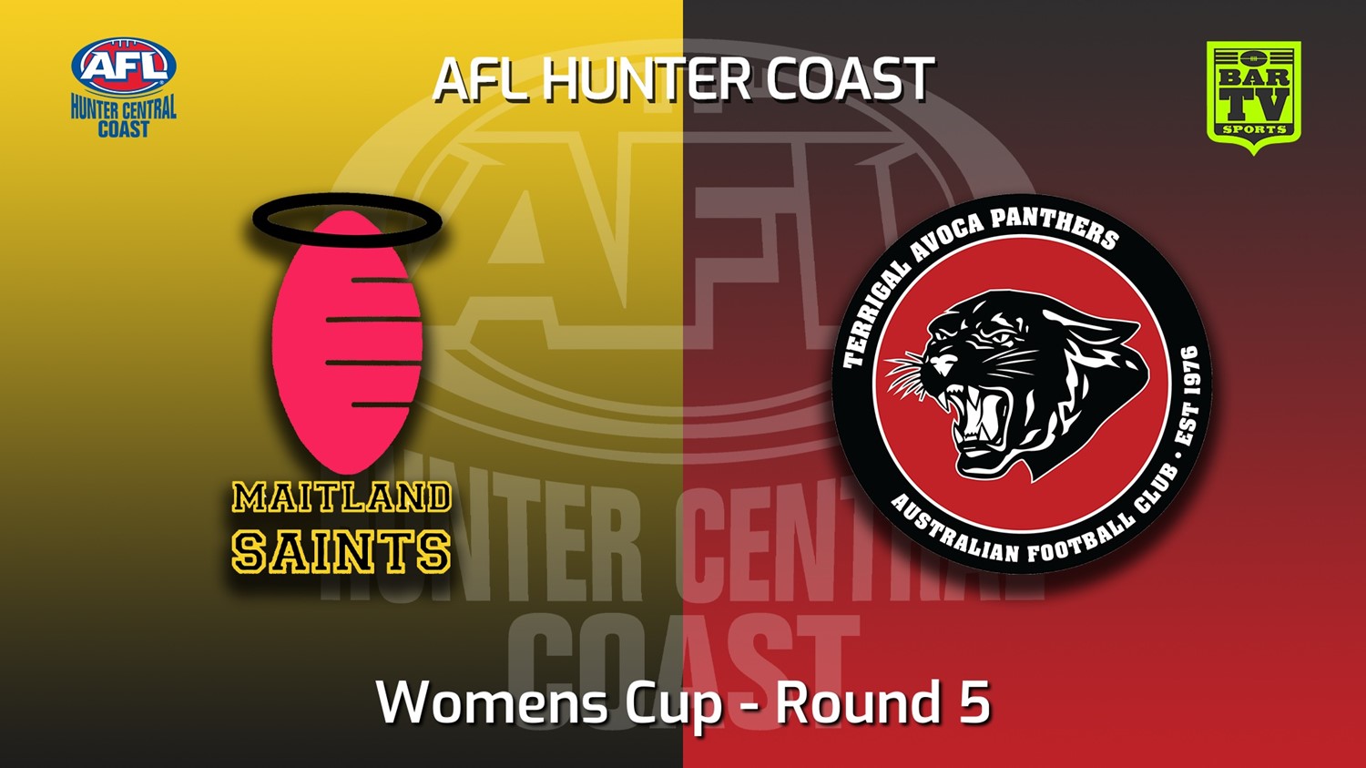 MINI GAME: AFL Hunter Central Coast Round 5 - Womens Cup - Maitland Saints v Terrigal Avoca Panthers Slate Image