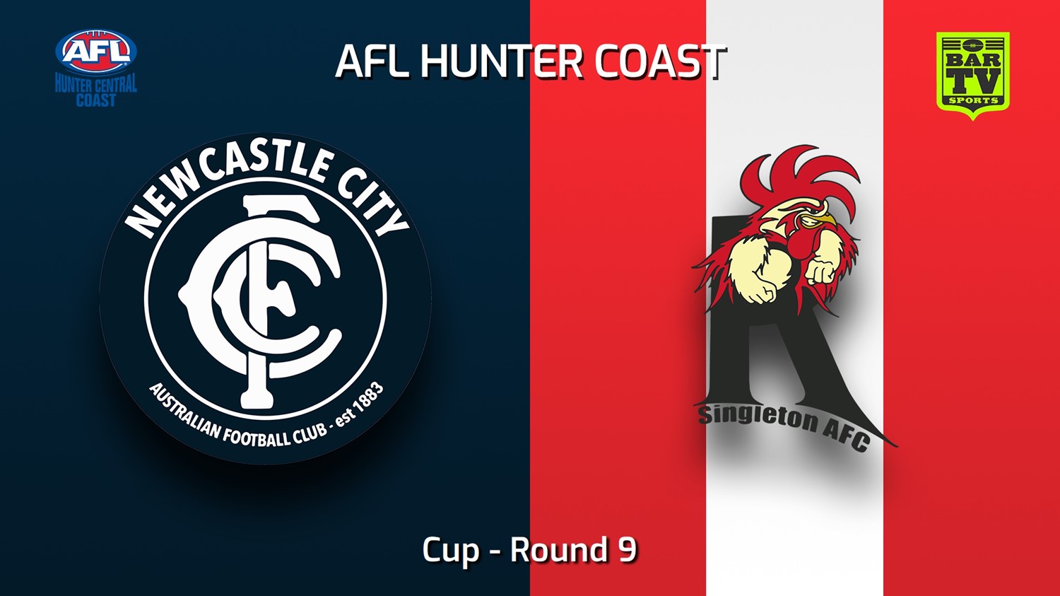 230603-AFL Hunter Central Coast Round 9 - Cup - Newcastle City  v Singleton Roosters Minigame Slate Image