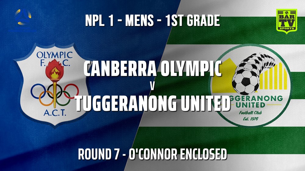210523-NPL - CAPITAL Round 7 - Canberra Olympic FC v Tuggeranong United FC Slate Image
