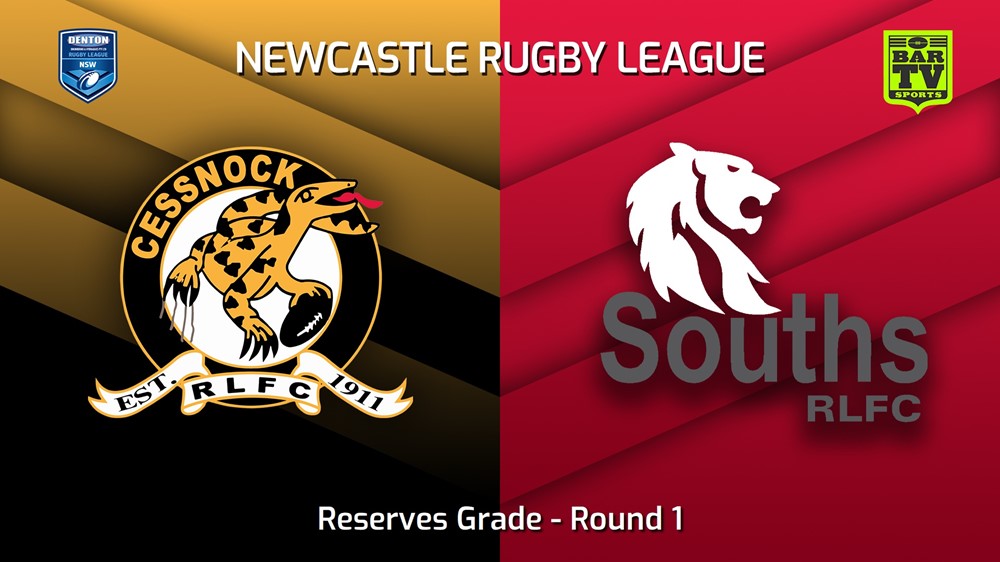 230326-Newcastle RL Round 1 - Reserves Grade - Cessnock Goannas v South Newcastle Lions Slate Image