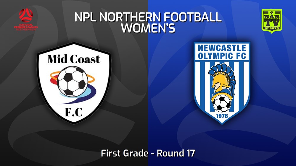 230715-NNSW NPLW Round 17 - Mid Coast FC W v Newcastle Olympic FC W Minigame Slate Image