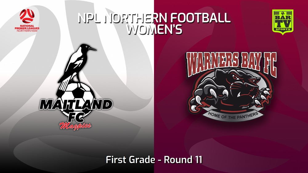 230521-NNSW NPLW Round 11 - Maitland FC v Warners Bay FC W Minigame Slate Image