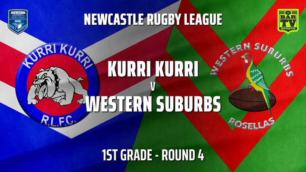 Newcastle Rugby League Round 4 - 1st Grade - Kurri Kurri Bulldogs v Western Suburbs Rosellas Slate Image