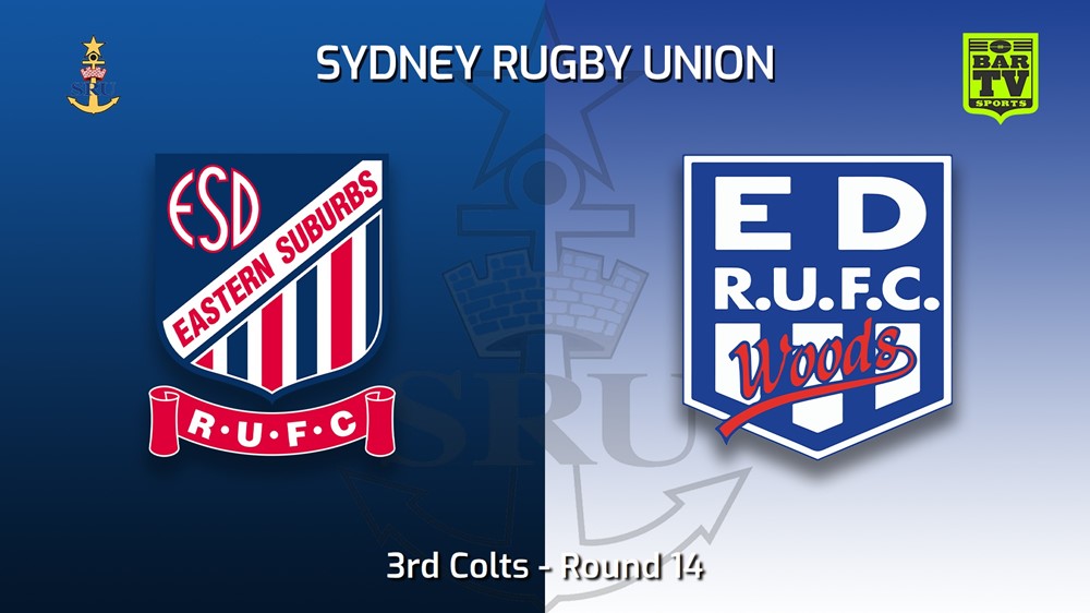 MINI GAME: Sydney Rugby Union Round 14 - 3rd Colts - Eastern Suburbs Sydney v Eastwood Slate Image