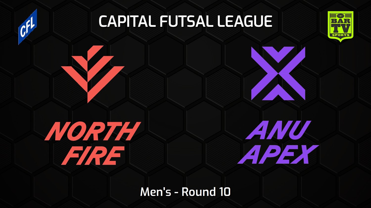 240128-Capital Football Futsal Round 10 - Men's - North Canberra Fire v ANU Apex Minigame Slate Image