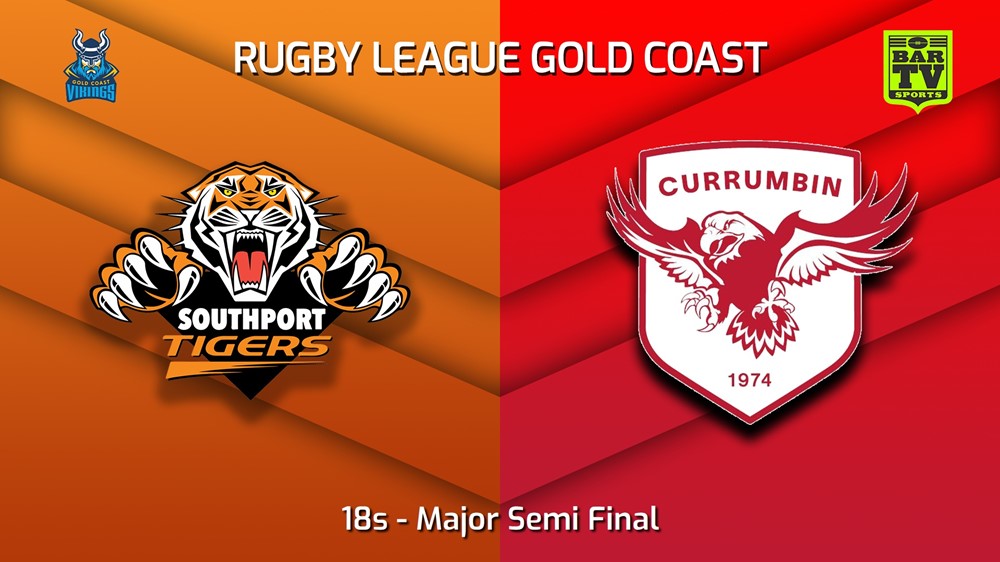 230820-Gold Coast Major Semi Final - 18s - Southport Tigers v Currumbin Eagles Minigame Slate Image