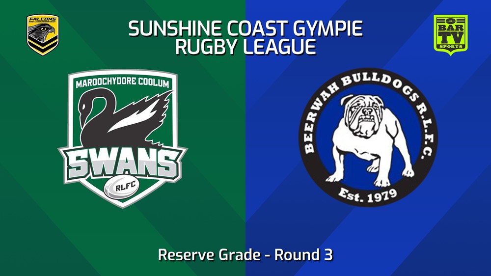 240420-video-Sunshine Coast RL Round 3 - Reserve Grade - Maroochydore Swans v Beerwah Bulldogs Slate Image