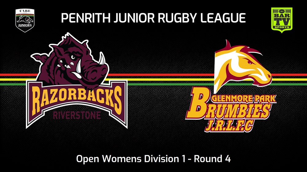 240505-video-Penrith & District Junior Rugby League Round 4 - Open Womens Division 1 - Riverstone Razorbacks v Glenmore Park Brumbies Minigame Slate Image