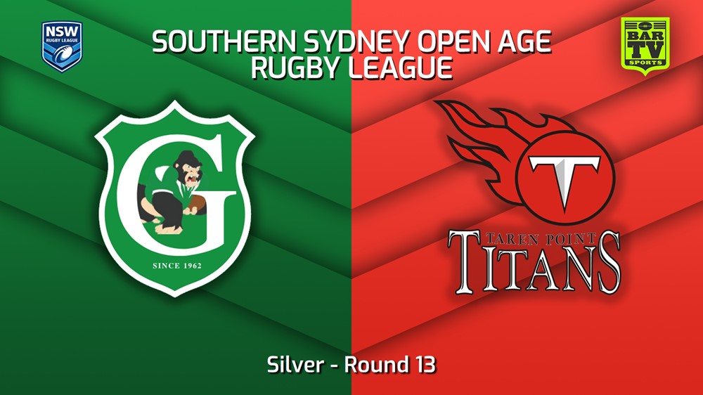 230722-S. Sydney Open Round 13 - Silver A - Gymea Gorillas v Taren Point Titans Slate Image