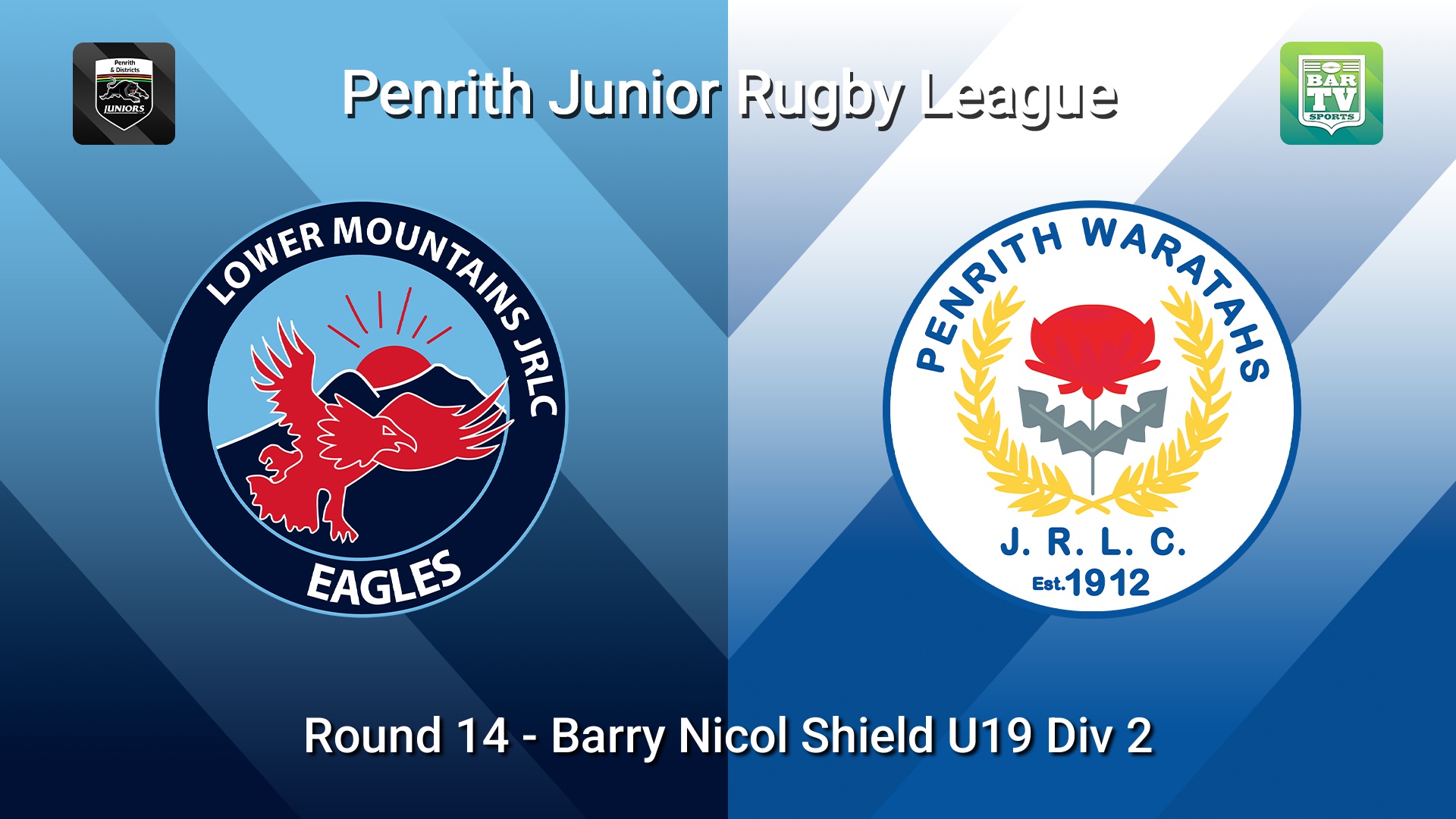 260725-video-Penrith & District Junior Rugby League Round 14 - Barry Nicol Shield U19 Div 2 - Lower Mountains v Penrith Waratahs Slate Image
