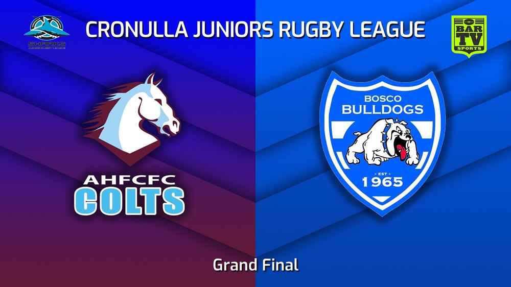 230826-Cronulla Juniors Grand Final - U17 Gold - Aquinas Colts v St John Bosco Bulldogs Slate Image