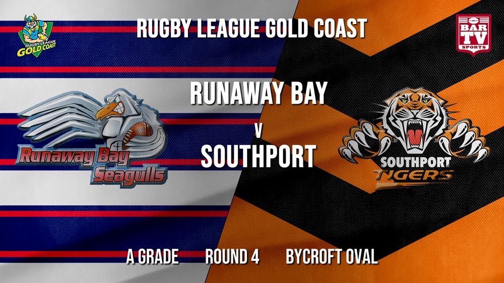 RLGC Round 4 - A Grade - Runaway Bay v Southport Tigers Slate Image