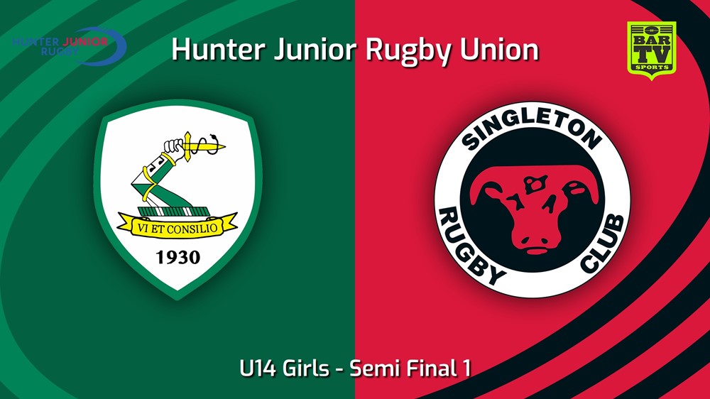 230804-Hunter Junior Rugby Union Semi Final 1 - U14 Girls - Merewether Carlton v Singleton Bulls Minigame Slate Image