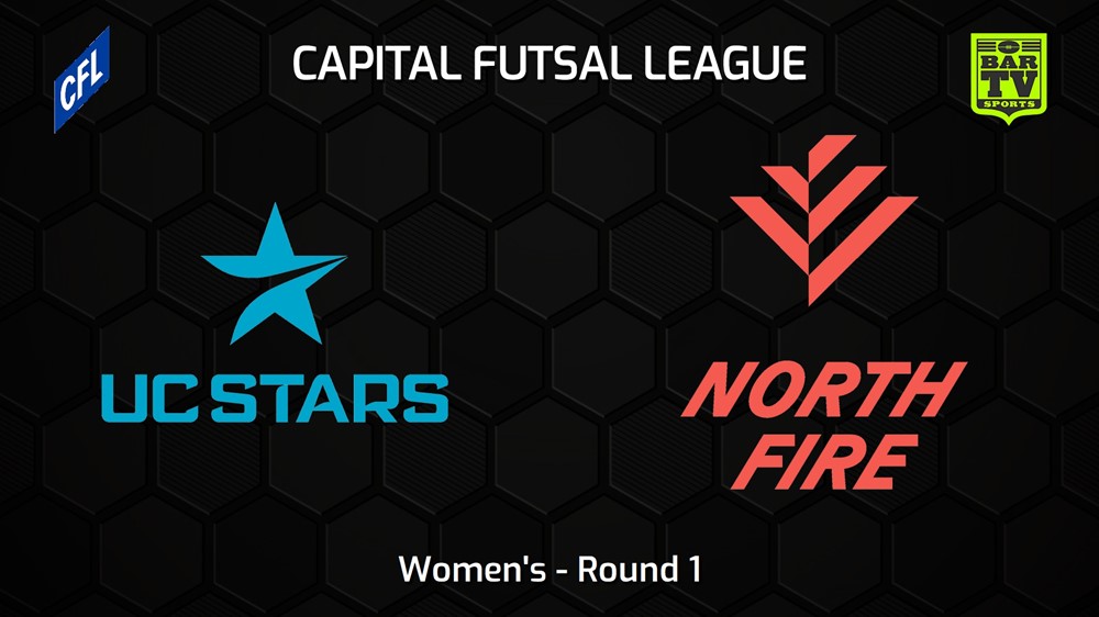 231020-Capital Football Futsal Round 1 - Women's - UC Stars FC v North Canberra Fire Slate Image