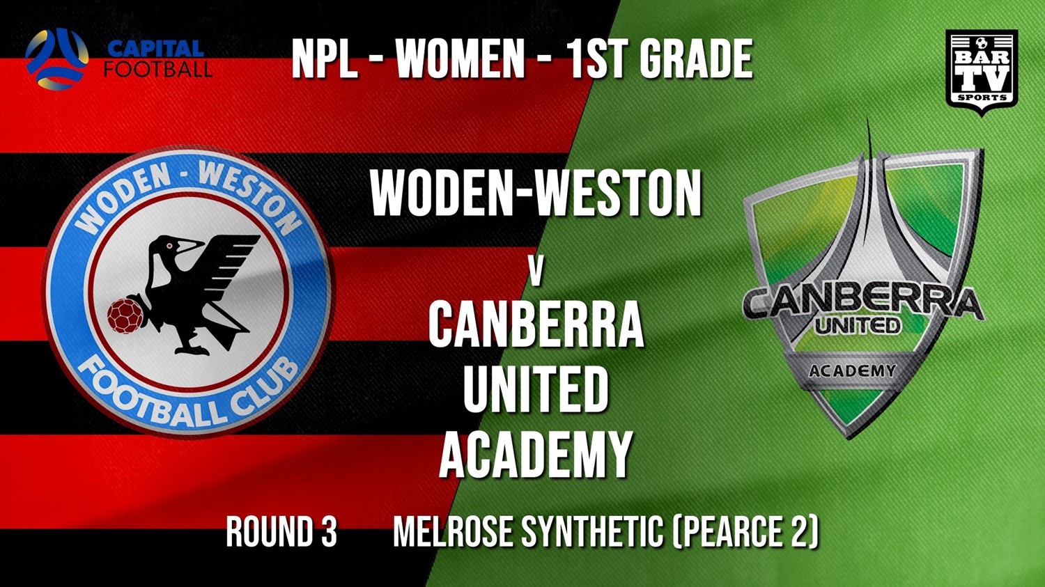 NPLW - Capital Round 3 - Woden-Weston FC (women) v Canberra United Academy Minigame Slate Image
