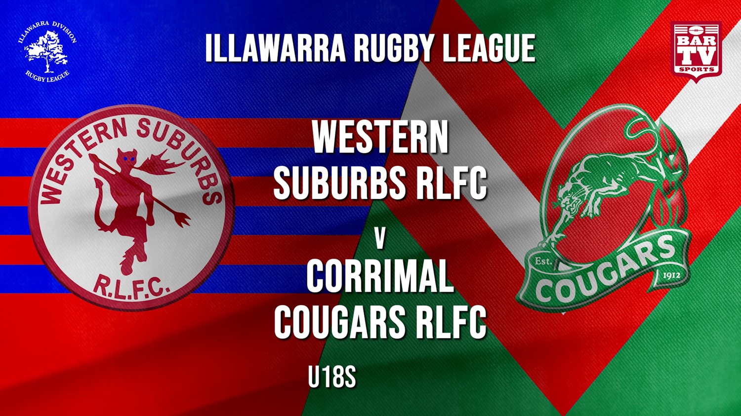IRL U18s - Western Suburbs RLFC v Corrimal Cougars RLFC Minigame Slate Image