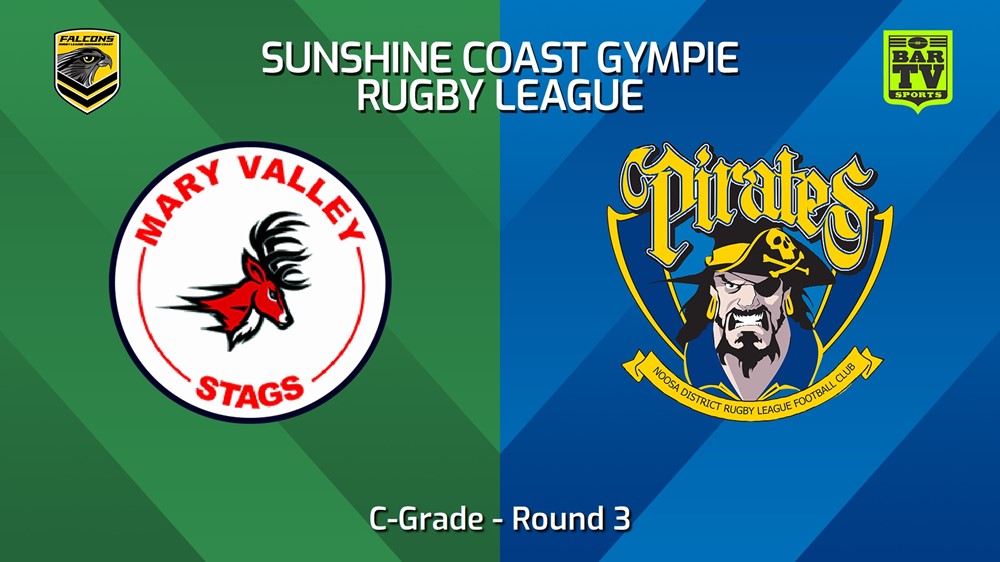 240420-video-Sunshine Coast RL Round 3 - C-Grade - Mary Valley Stags v Noosa Pirates Slate Image