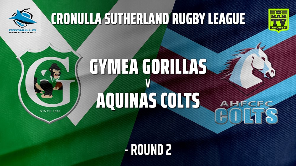 210508-Cronulla JRL Under 7 RED Round 2 - Gymea Gorillas v Aquinas Colts Slate Image