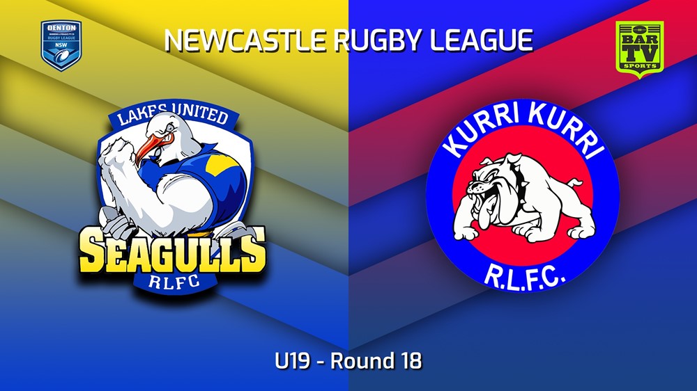 230805-Newcastle RL Round 18 - U19 - Lakes United Seagulls v Kurri Kurri Bulldogs Minigame Slate Image