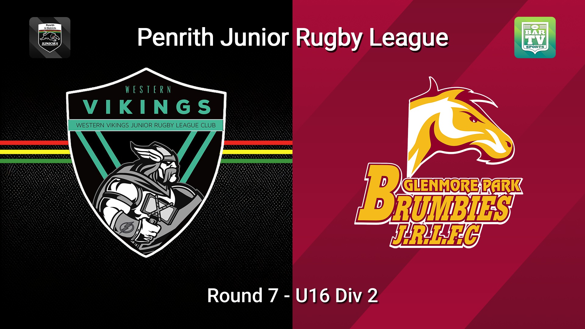 260612-video-Penrith & District Junior Rugby League Round 7 - U16 Div 2 - Western Vikings v Glenmore Park Slate Image