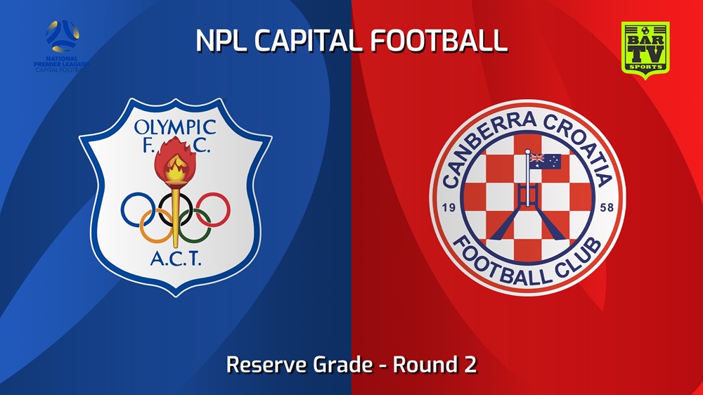 240414-NPL Women - Reserve Grade - Capital Football Round 2 - Canberra Olympic FC W v Canberra Croatia FC W Slate Image