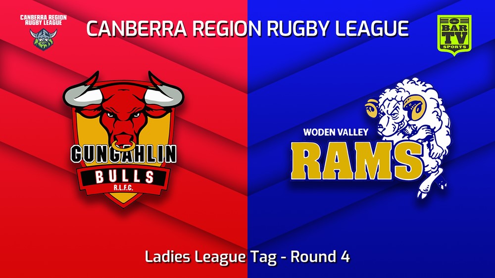 230506-Canberra Round 4 - Ladies League Tag - Gungahlin Bulls v Woden Valley Rams Slate Image