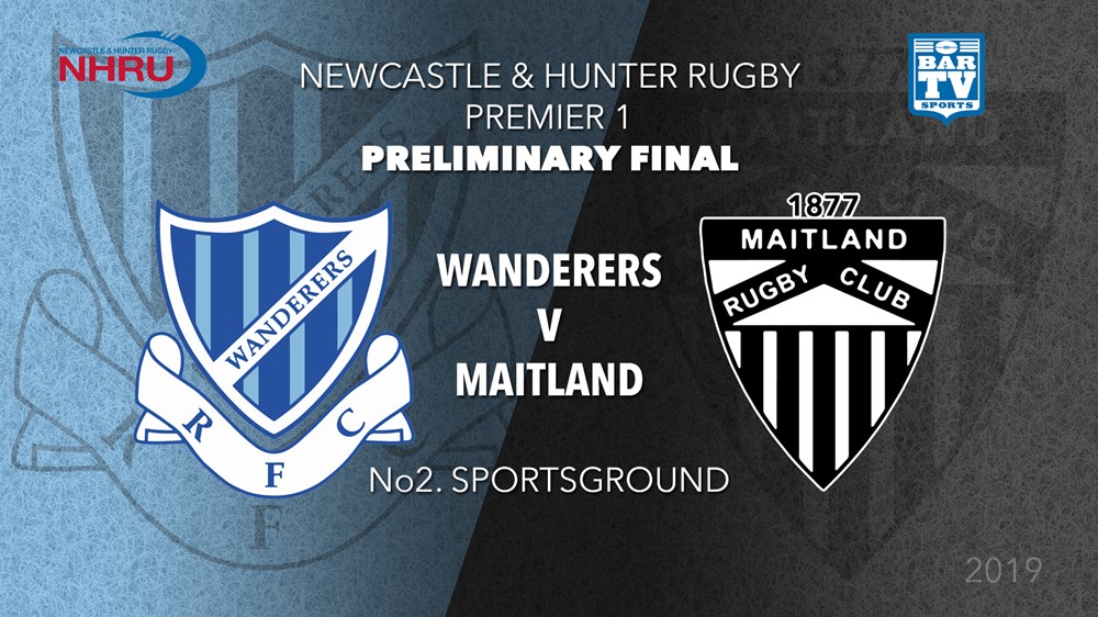 NHRU Preliminary Final - Premier 1 - Wanderers v Maitland Slate Image