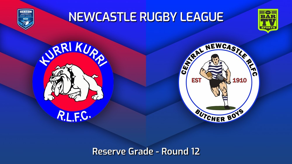 230617-Newcastle RL Round 12 - Reserve Grade - Kurri Kurri Bulldogs v Central Newcastle Butcher Boys Minigame Slate Image