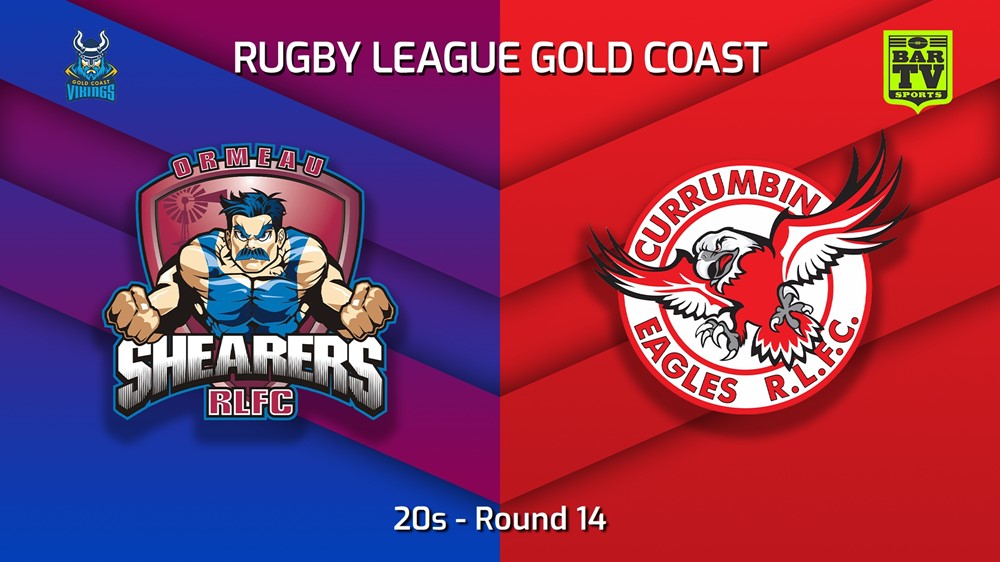 220717-Gold Coast Round 14 - 20s - Ormeau Shearers v Currumbin Eagles Minigame Slate Image