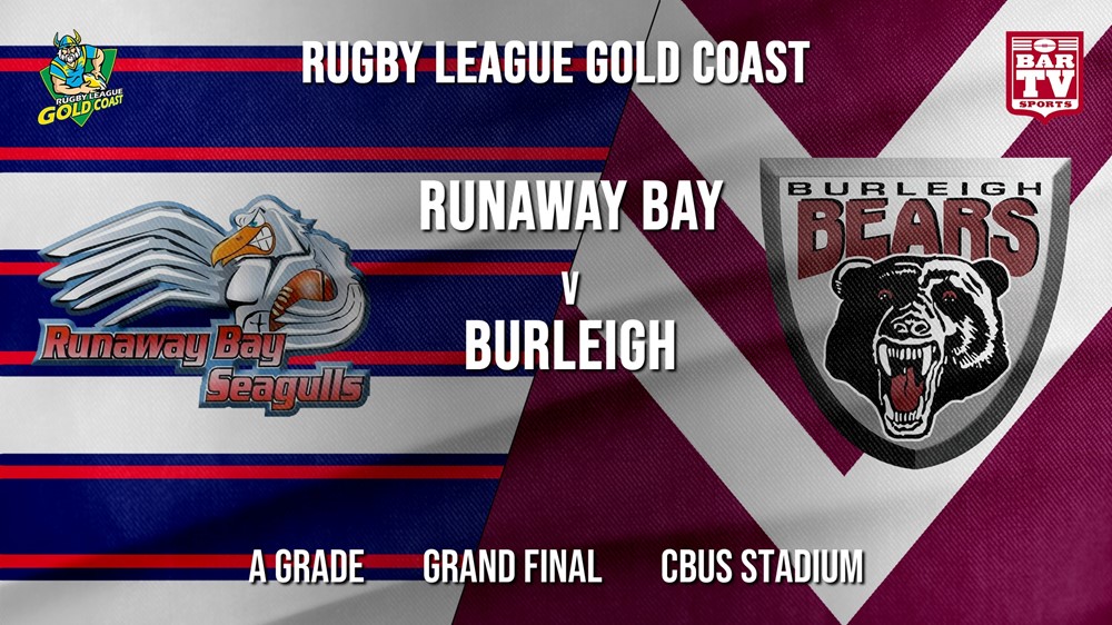 RLGC Grand Final - A Grade - Runaway Bay v Burleigh Bears Slate Image