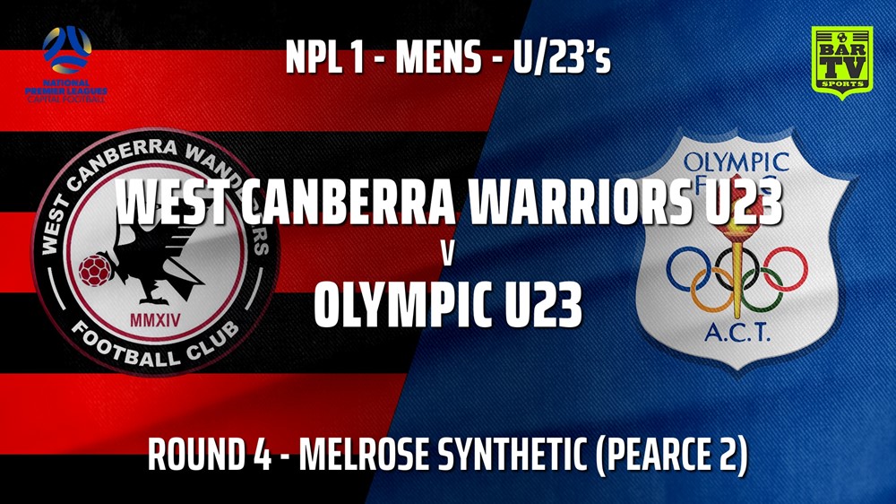 210501-NPL1 U23 Capital Round 4 - West Canberra Wanderers U23s v Canberra Olympic U23 Slate Image