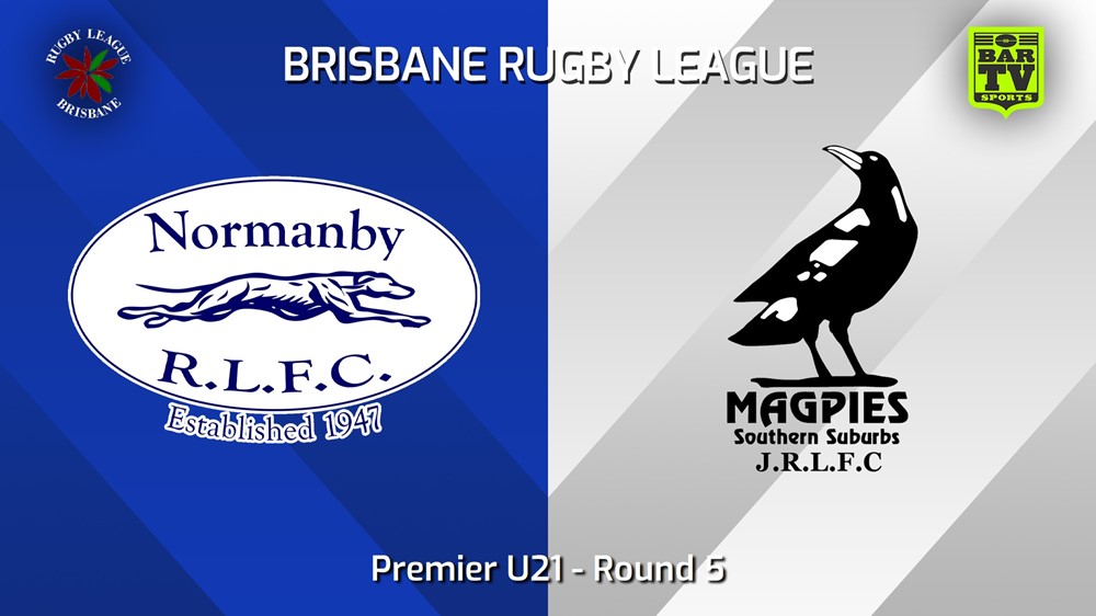 240504-video-BRL Round 5 - Premier U21 - Normanby Hounds v Southern Suburbs Magpies Slate Image