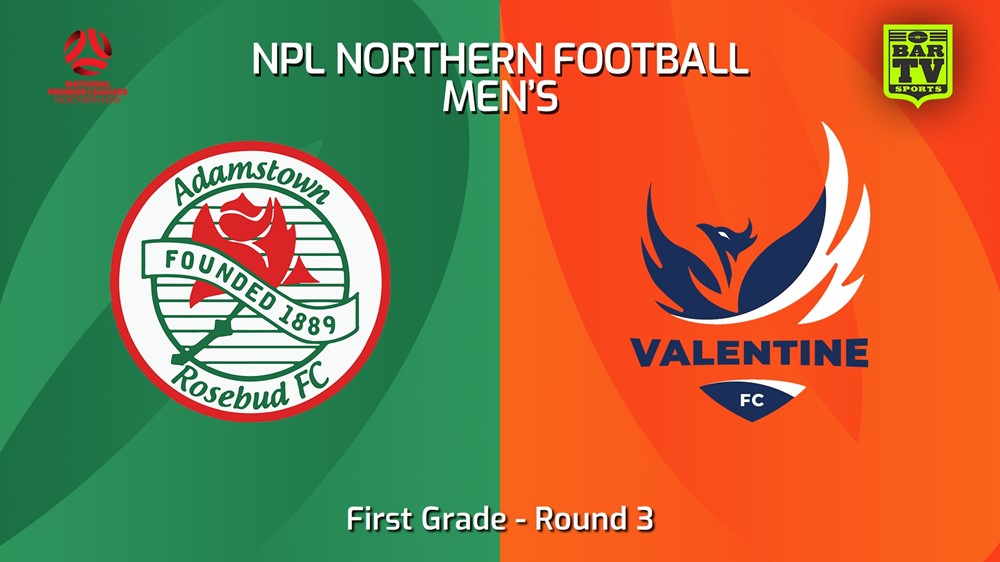 240309-NNSW NPLM Round 3 - Adamstown Rosebud FC v Valentine Phoenix FC Slate Image