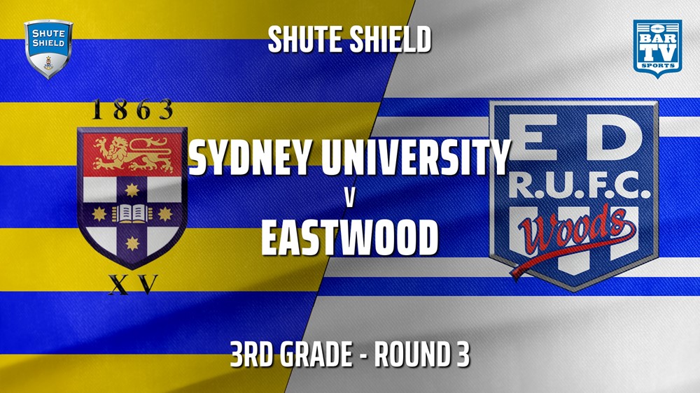 210421-Shute Shield Round 3 - 3rd Grade - Sydney University v Eastwood Slate Image