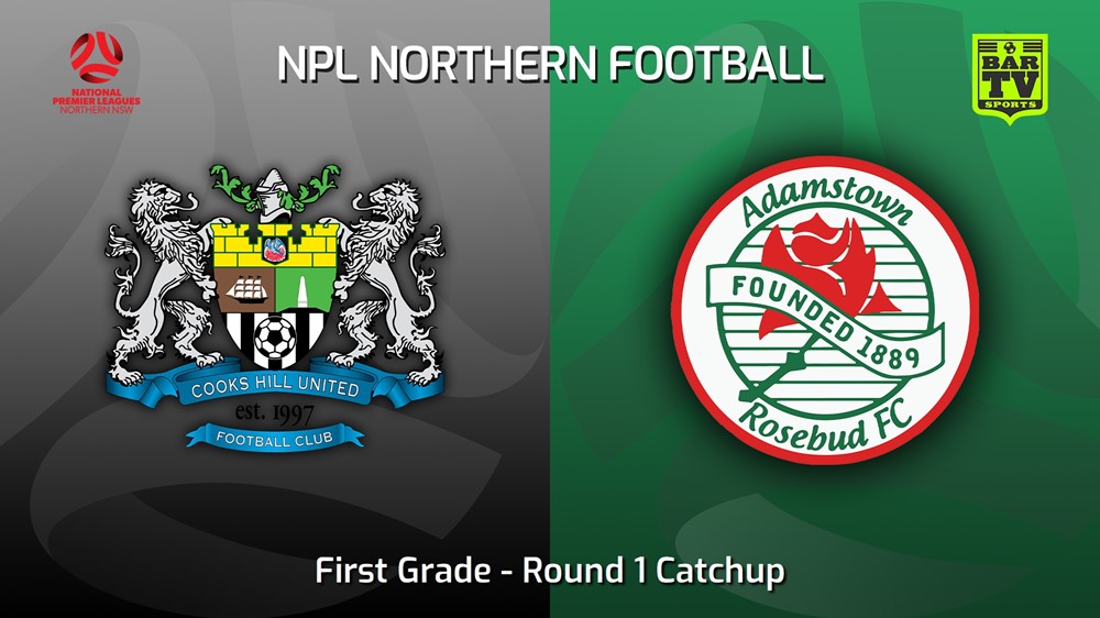220904-NNSW NPLM Round 1 Catchup - Cooks Hill United FC v Adamstown Rosebud FC Slate Image