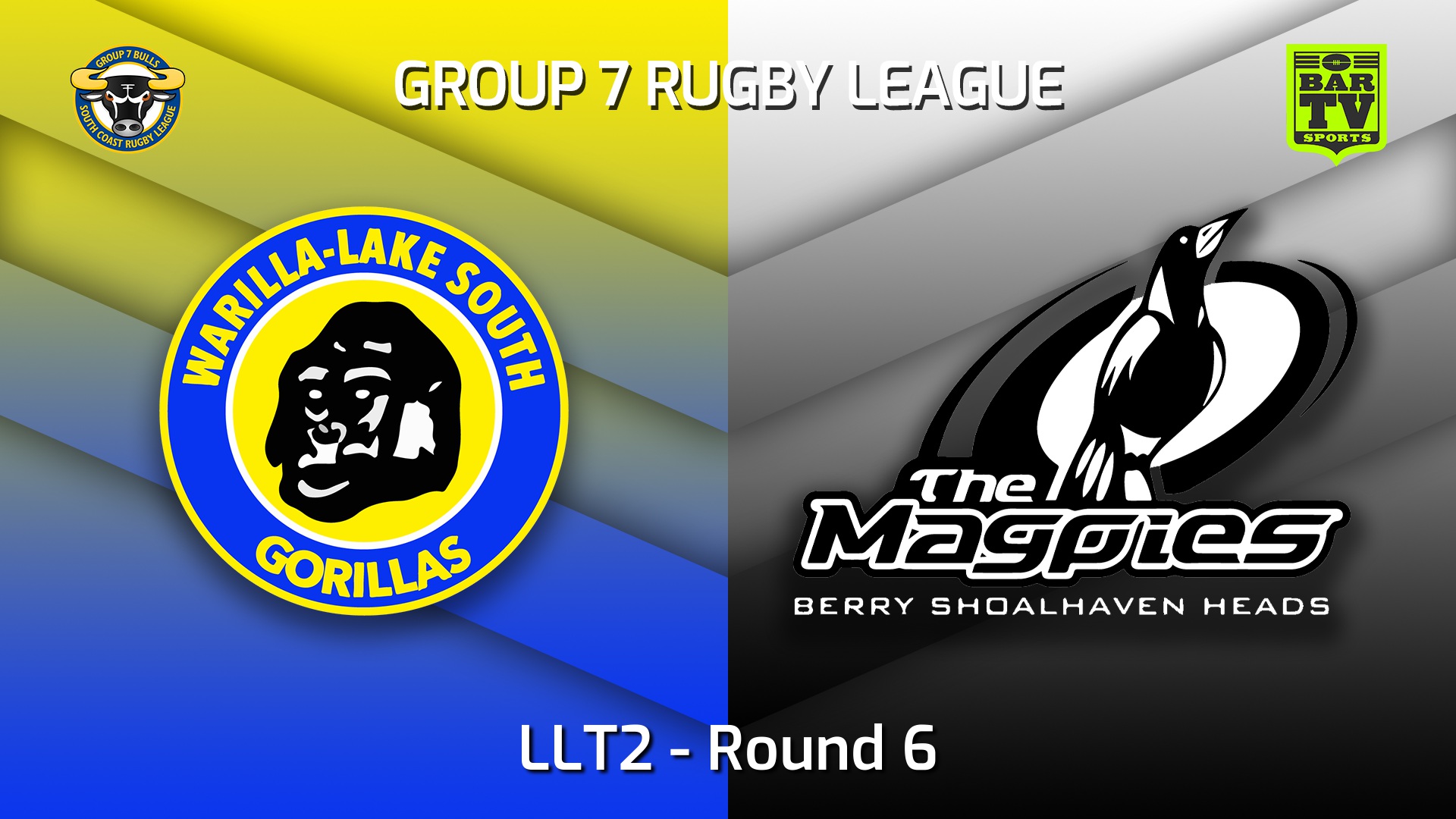 220522-South Coast Round 6 - LLT2 - Warilla-Lake South Gorillas v Berry-Shoalhaven Heads Magpies Slate Image