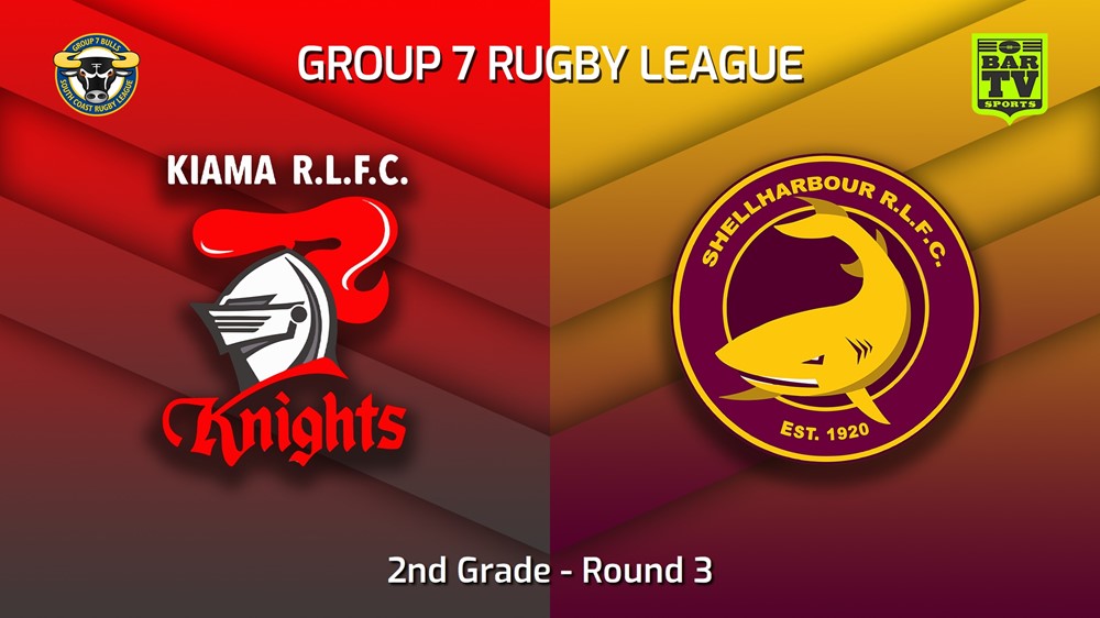 230416-South Coast Round 3 - 2nd Grade - Kiama Knights v Shellharbour Sharks Slate Image