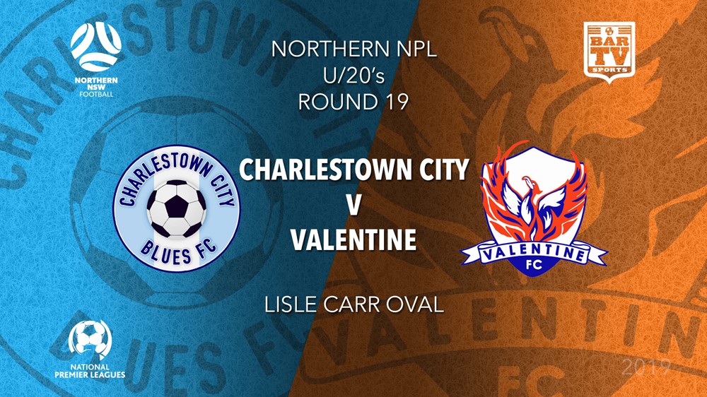 NPL Youth - Northern NSW Round 19 - Charlestown City Blues FC U20 v Valentine Phoenix FC U20 Slate Image