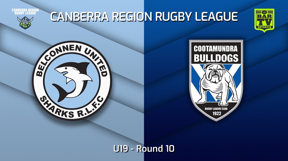 220716-Canberra Round 10 - U19 - Belconnen United Sharks v Cootamundra Bulldogs Slate Image