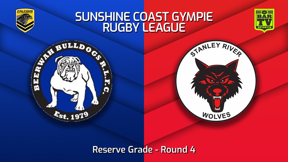 230422-Sunshine Coast RL Round 4 - Reserve Grade - Beerwah Bulldogs v Stanley River Wolves Slate Image