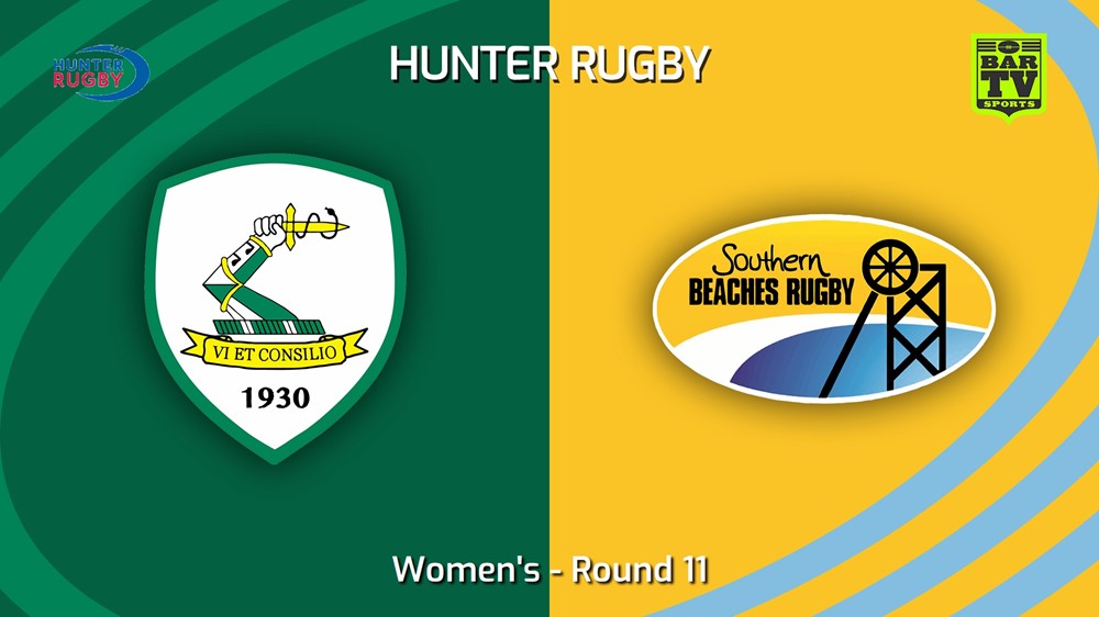230701-Hunter Rugby Round 11 - Women's - Merewether Carlton v Southern Beaches Minigame Slate Image