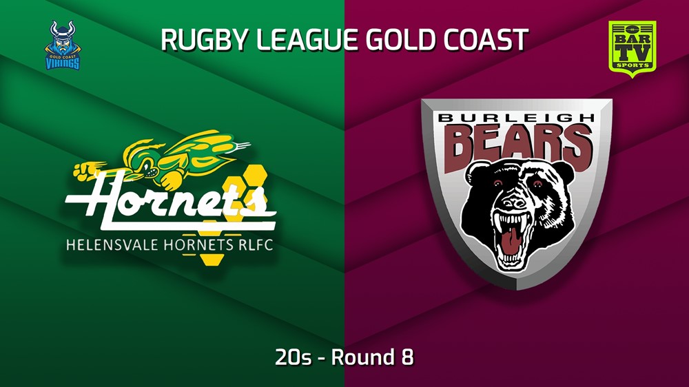 230617-Gold Coast Round 8 - 20s - Helensvale Hornets v Burleigh Bears Slate Image