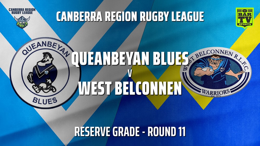 210710-Canberra Round 11 - Reserve Grade - Queanbeyan Blues v West Belconnen Warriors Slate Image