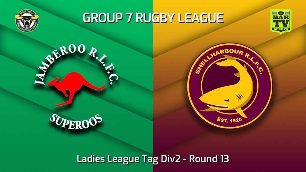 230708-South Coast Round 13 - Ladies League Tag Div2 - Jamberoo Superoos v Shellharbour Sharks Slate Image