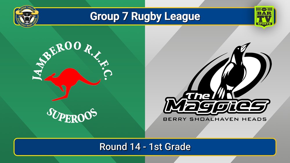 250726-video-South Coast Round 14 - 1st Grade - Jamberoo Superoos v Berry-Shoalhaven Heads Slate Image