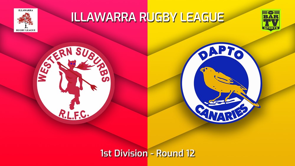 220724-Illawarra Round 12 - 1st Division - Western Suburbs Devils v Dapto Canaries Slate Image