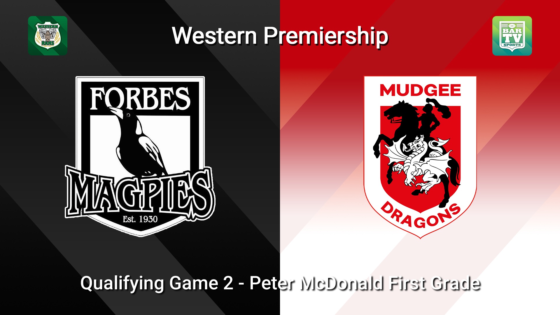 260829-video-Western Premiership Qualifying Game 2  - Peter McDonald First Grade - Forbes Magpies v Mudgee Dragons Slate Image
