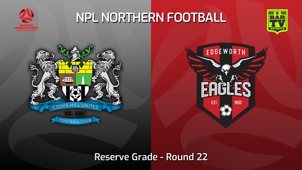 220820-NNSW NPLM Res Round 22 - Cooks Hill United FC (Res) v Edgeworth Eagles Res Slate Image