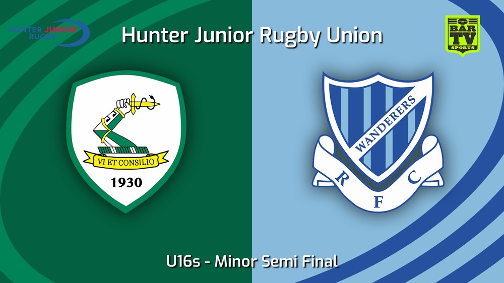 230820-Hunter Junior Rugby Union Minor Semi Final - U16s - Merewether Carlton v Wanderers Minigame Slate Image
