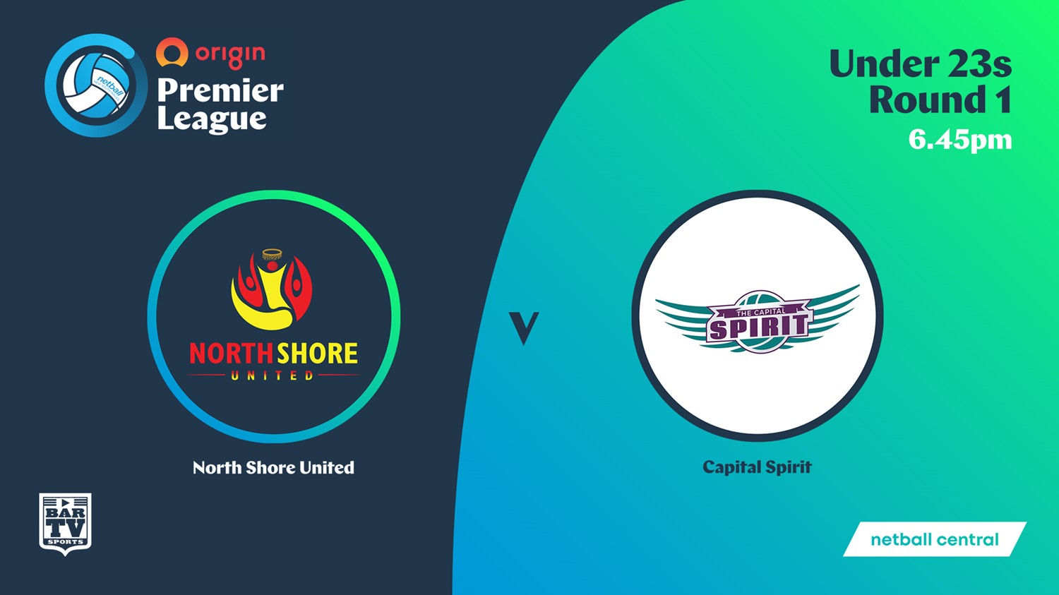 NSW Prem League Round 1 - Court 5 - U23s - North Shore United v Capital Spirit Minigame Slate Image